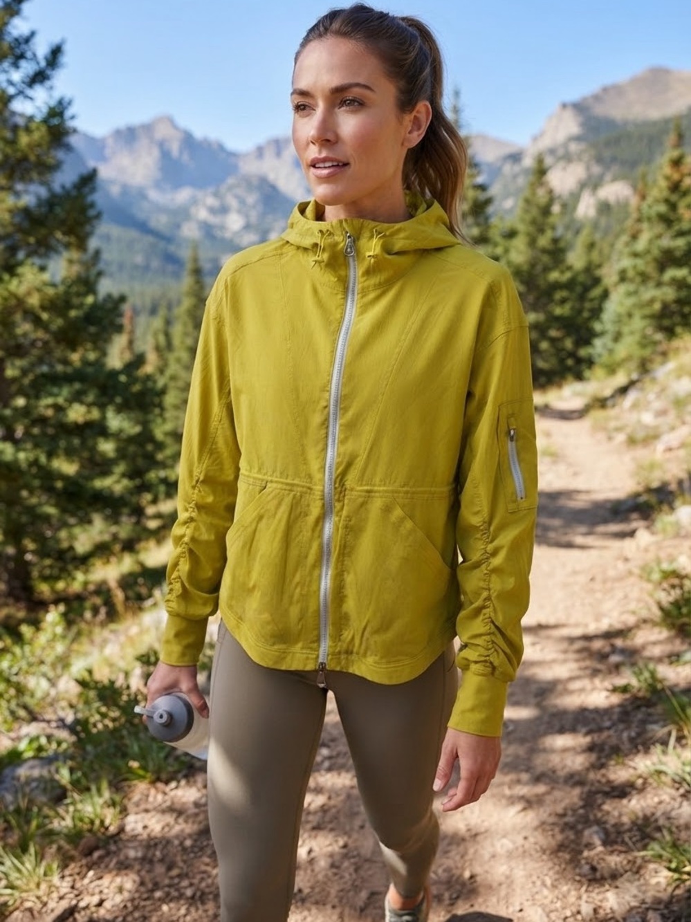 NWT❤️FP Movement by Free People Chartreuse Hooded Utility Jacket szXS
